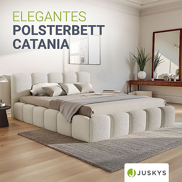 Juskys Polsterbett Catania, Gepolstertes Kopfteil, Bubble günstig online kaufen