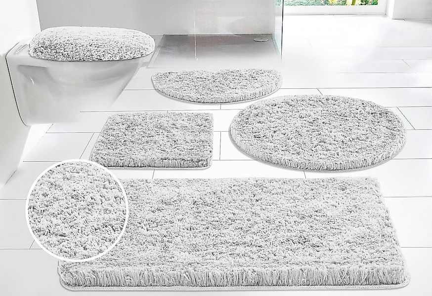 my home Badematte Micro exclusiv, Badvorleger, Badezimmer Teppich, Höhe 55 günstig online kaufen