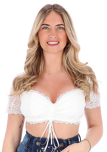 Steigenhöfer Manufaktur Dirndlbluse "GINA" Damenbluse mit verstellbarer Sch günstig online kaufen
