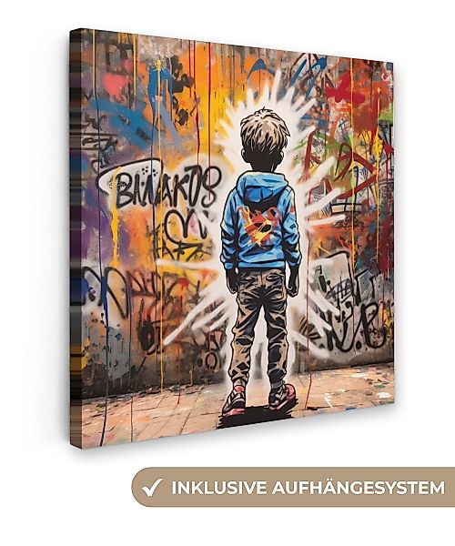 OneMillionCanvasses® Leinwandbild Graffiti - Junge - günstig online kaufen