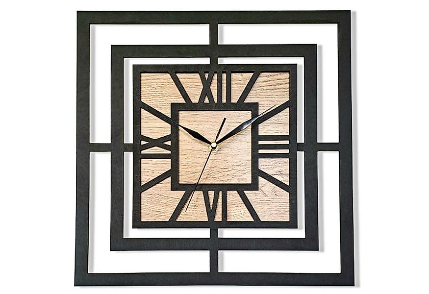 ORNAMENTI Wanduhr Grosse, moderne, geometrisch, Holz, hingucker Wanduhr, qu günstig online kaufen