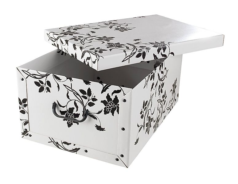 Home4You Aufbewahrungsbox, 2er Set, Weiß, Blumenranken, günstig online kaufen