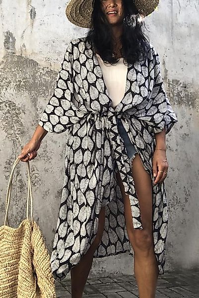 RWEUOQ Strandkleid Kimono Kaftan Strandkleid Sommerkleid günstig online kaufen