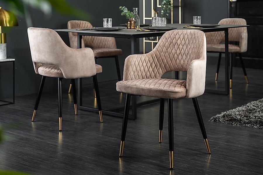 riess-ambiente 4-Fußstuhl PARIS 81cm greige (Einzelartikel, 1 St), Esszimme günstig online kaufen