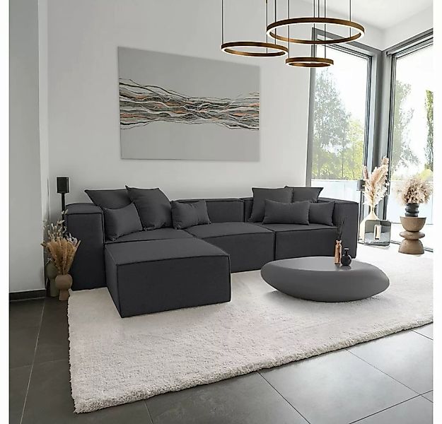 HOME DELUXE Sofa Modulares Sofa VERONA, 327 x 68 x 207 cm 4 Teile, Ecksofa günstig online kaufen
