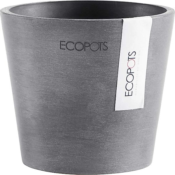 Ecopots Pflanztopf Amsterdam Ø 10,5 cm x 9 cm Grau günstig online kaufen