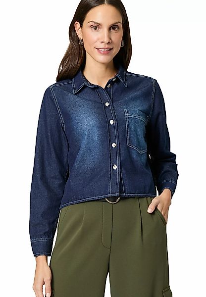 Zero Jeansbluse "zero Jeansbluse mit Knopfleiste" günstig online kaufen