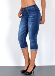 ESRA Caprijeans Damen Jeans Capri Hose günstig online kaufen