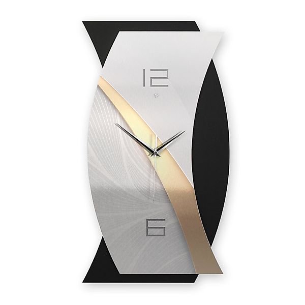 Kreative Feder Wanduhr 3D Designer-WANDUHR Gold günstig online kaufen