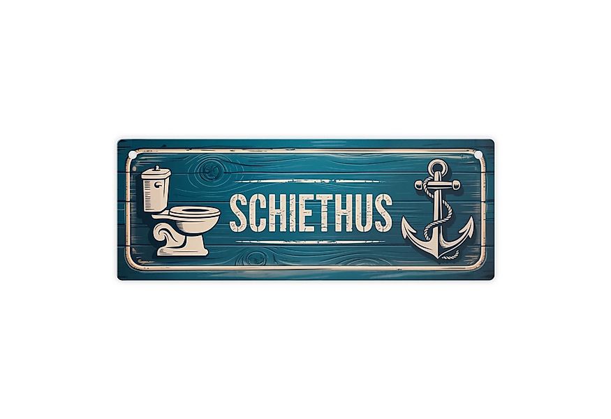 speecheese Metallschild SCHIETHUS Metallschild L in 10,5x28cm XL mit Nautis günstig online kaufen