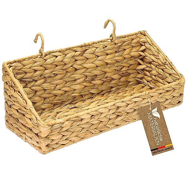 HMF Hängeaufbewahrung Hängekorb geflochten aus Wasserhyazinthe, günstig online kaufen