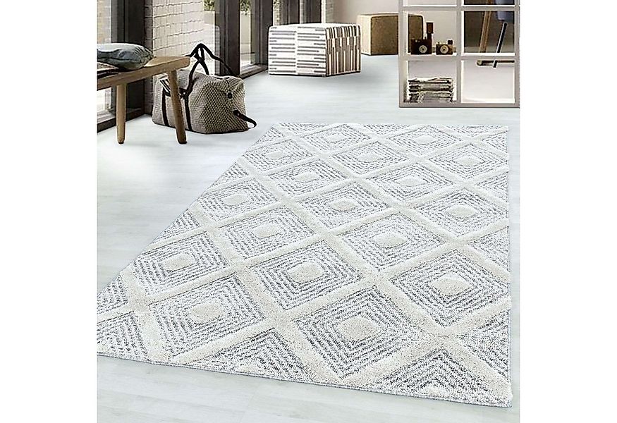 TaraCarpet Designteppich Designerteppich Tokio hoch-tief Struktur Karos mit günstig online kaufen