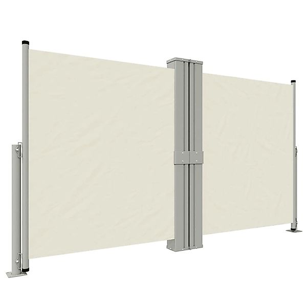 furnicato Seitenmarkise Ausziehbar Creme 140x1200 cm günstig online kaufen