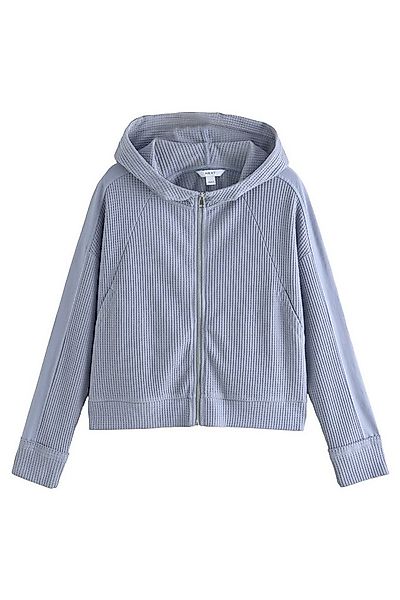 Next Kapuzenpullover Pullover mit Waffelstruktur und Reißverschluss (1-tlg) günstig online kaufen