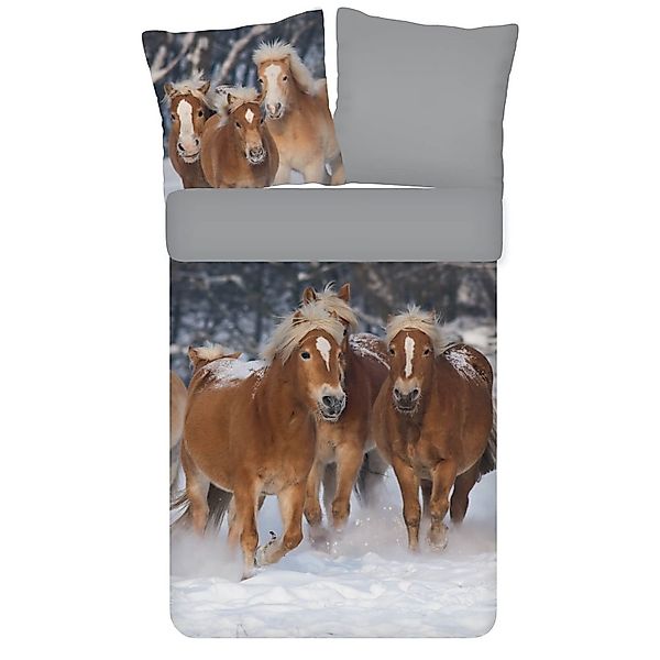 ESPiCO Kinderbettwäsche Pferde Flanell Trendy Bedding, günstig online kaufen