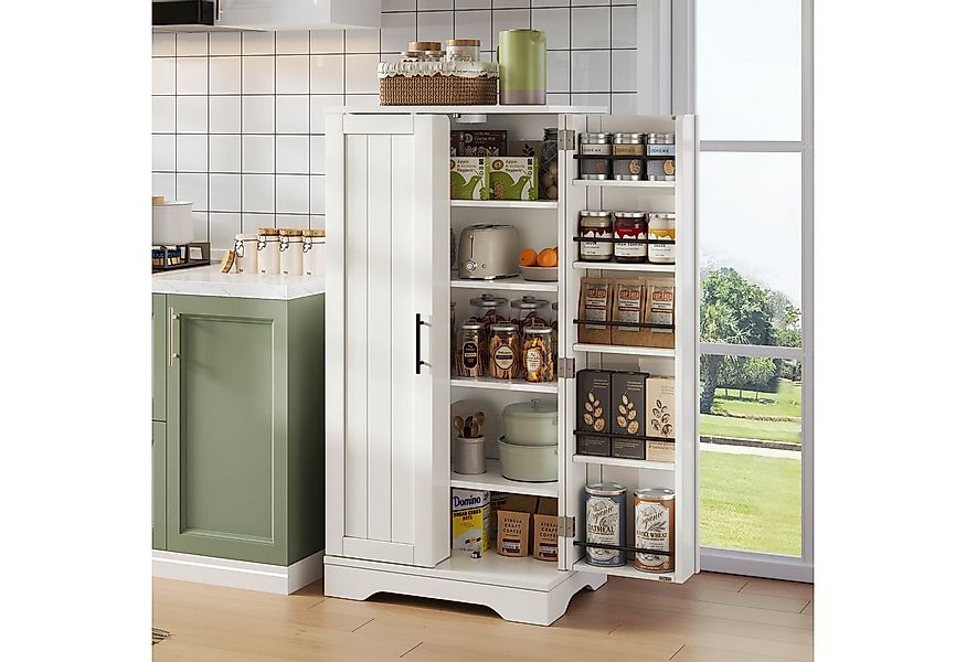 Ulife Stauraumschrank mit LED-Sensorlicht, großer 2-türiger Aufbewahrungssc günstig online kaufen