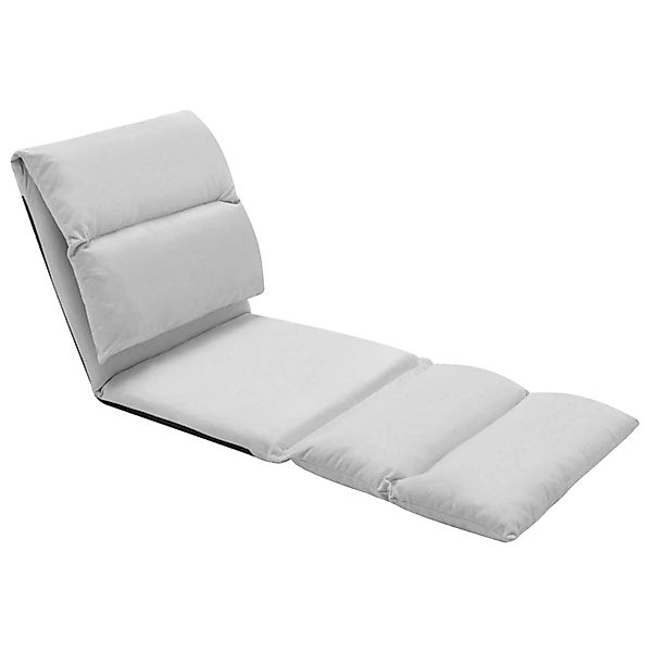 vidaXL Chaiselongue Bodenstuhl Faltbar Hellgrau Mikrofaser, günstig online kaufen