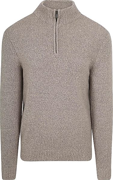 Suitable Half Zip Pullover Boiled Wool Taupe - Größe M günstig online kaufen