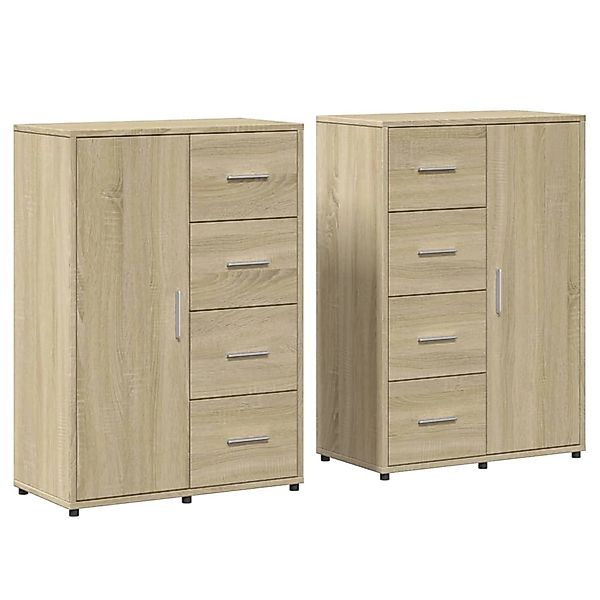 vidaXL Sideboards 2 Stk Sonoma-Eiche 60x31x84 cm Holzwerkstoff 3276590 günstig online kaufen