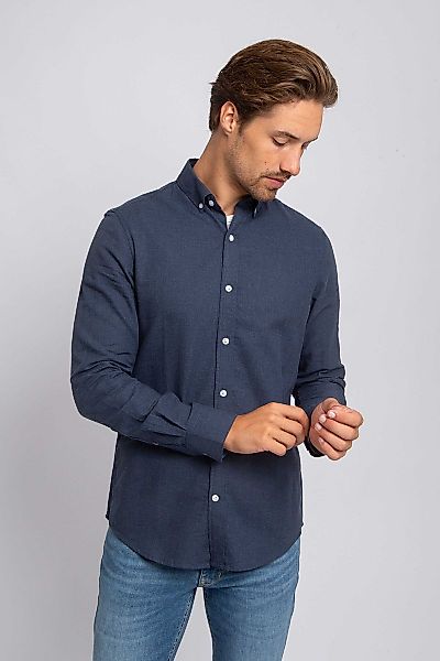 Suitable Hemd Flanel Dunkelblau - Größe M günstig online kaufen