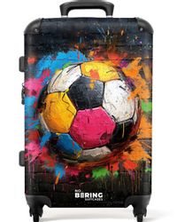 NoBoringSuitcases.com© Hartschalen-Trolley Graffiti-Fußball mit bunten Farb günstig online kaufen