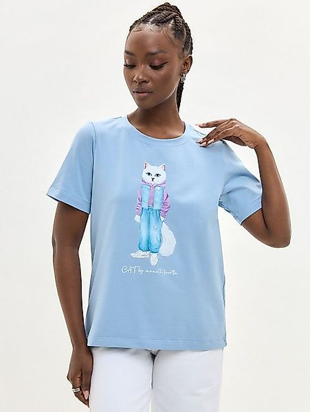 CAT by maniita lacitta Kurzarmshirt T-Shirt WALKING CAT (1-tlg) mit Katzen günstig online kaufen