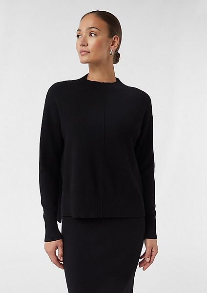 comma Longpullover Strickpullover Feinstrickpullover aus Viskosemix mit Zie günstig online kaufen