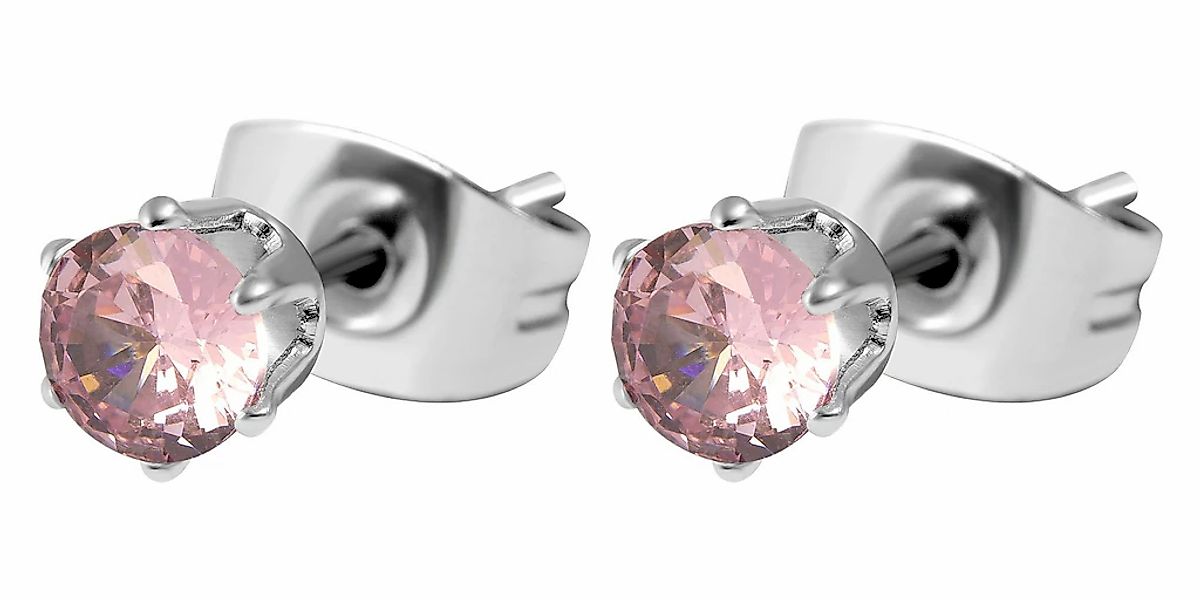 Adelia´s Paar Ohrhänger "Damen Ohrringe – Ohrstecker aus Edelstahl mit Zirk günstig online kaufen