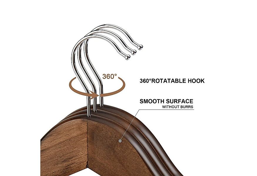 House Day Kleiderbügel Holz für Anzüge, rutschfest, (60-tlg), Kleiderbügel günstig online kaufen