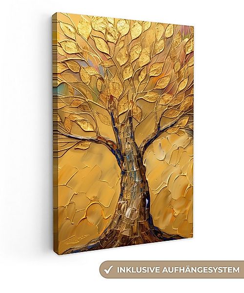 OneMillionCanvasses® Leinwandbild Gold - Baum - Abstrakt - Modern, Fotodruc günstig online kaufen