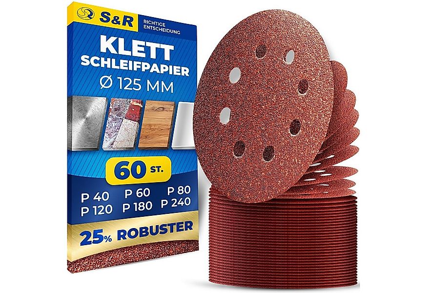 S&R Schleifpapier Klett, Set 125 mm, Meister, für Exzenterschleifer Ø 125 m günstig online kaufen