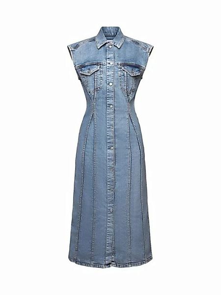 Esprit Jeanskleid Ärmelloses Jeanskleid in Midilänge günstig online kaufen