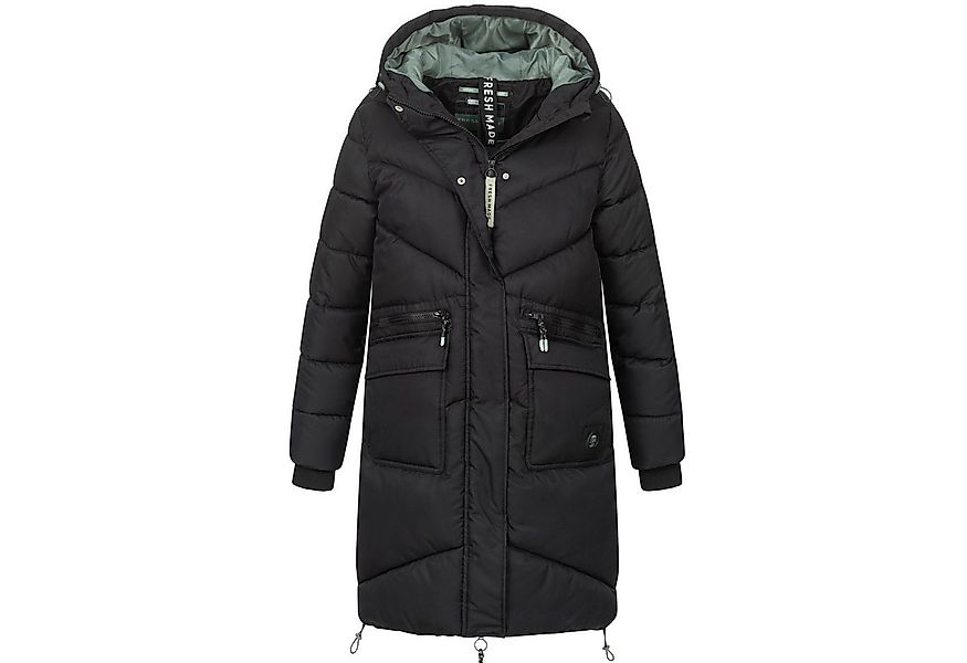SUBLEVEL Steppjacke Damen Mantel mit Kapuze extra lange Winter Jacke Parka günstig online kaufen