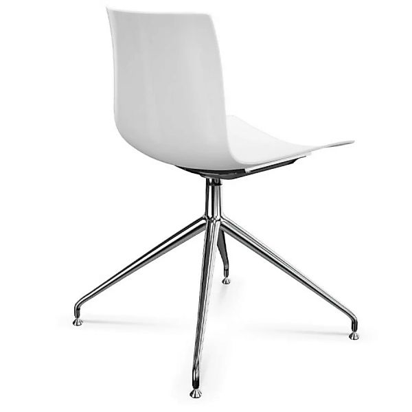Arper CATIFA 46 0368 Stuhl mit Drehfußgestell Alu glänzend - verschiedene F günstig online kaufen
