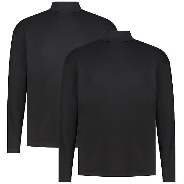 Pfundskerl Doppelpack Rollkragenshirt aus Baumwolle Farbe schwarz Größe: 3X günstig online kaufen