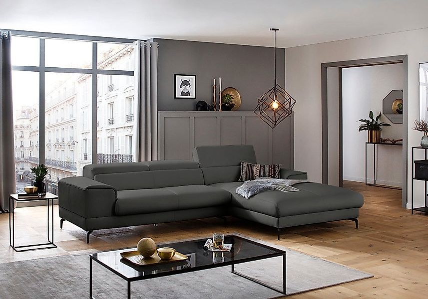 W.SCHILLIG Ecksofa "piedroo, Designsofa mit tollem Sitzkomfort, L-Form", Ko günstig online kaufen