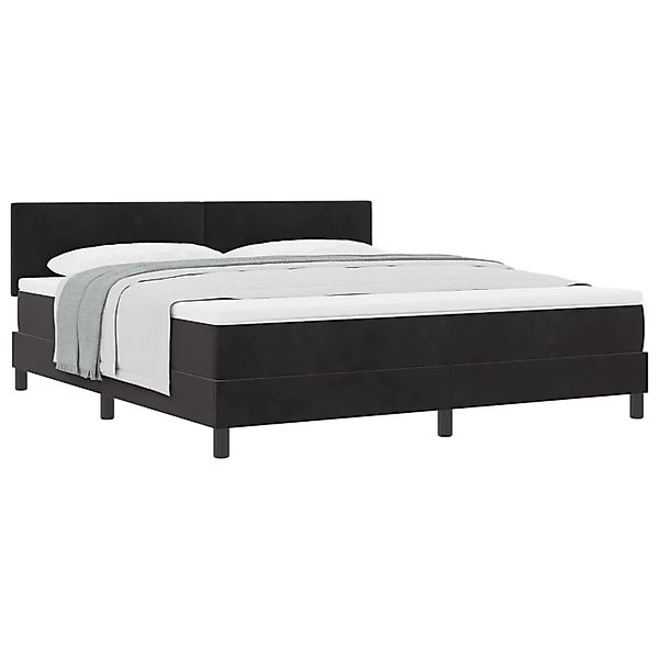 vidaXL Boxspringbett mit Matratze Schwarz 180 x 200 cm Samt 3339190 günstig online kaufen