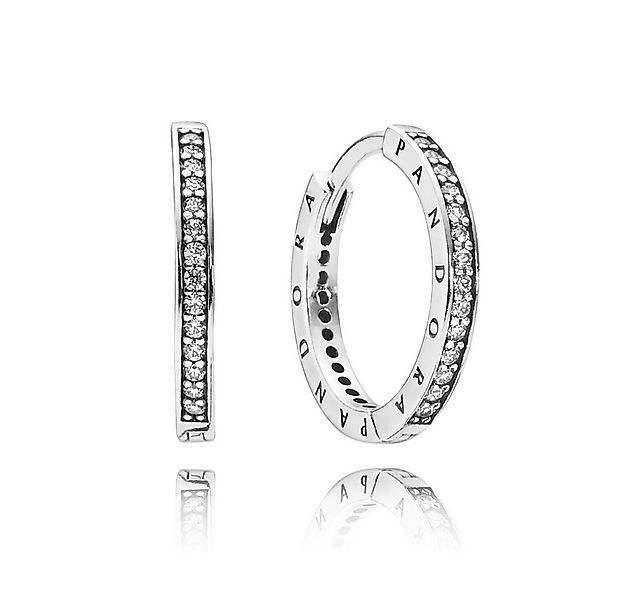 Pandora Paar Creolen 290558CZ, Silber Zirkonia weiß günstig online kaufen