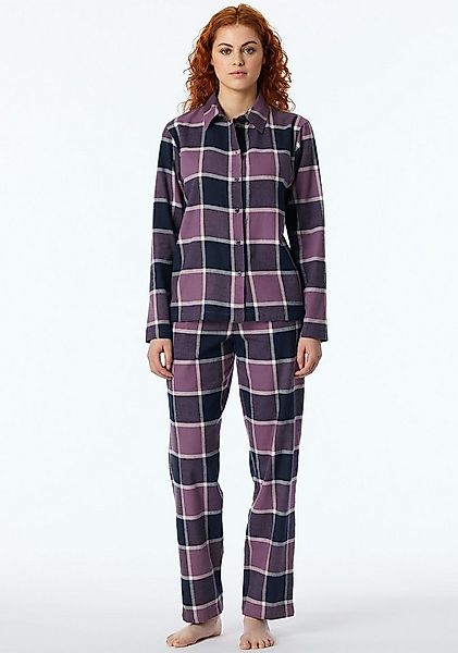 Schiesser Pyjama Selected Premium Warming (2 tlg) mit klassischem Karomuste günstig online kaufen