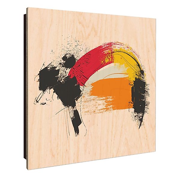 Banjado Großer Schlüsselkasten Holz 30x30cm Schwarz Scharnier Links 50 Hake günstig online kaufen