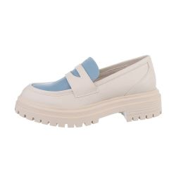 Ital-Design Damen Mokassins Freizeit Slipper Blockabsatz günstig online kaufen