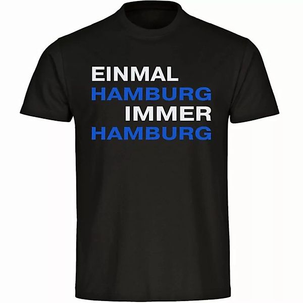 multifanshop T-Shirt Herren Hamburg - Einmal Immer - Männer günstig online kaufen