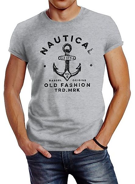 Neverless Print-Shirt Neverless® Herren T-Shirt Anker günstig online kaufen