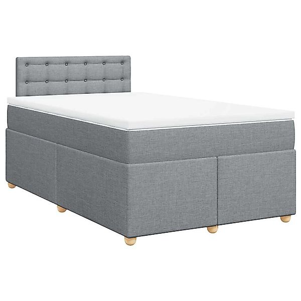 vidaXL Boxspringbett mit Matratze Hellgrau 120x190 cm Stoff 3286633 günstig online kaufen