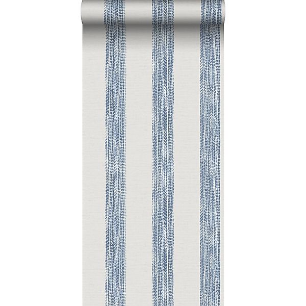 Sanders & Sanders Tapete Gemalte Streifen Blau Und Weiß 53 Cm X 1005 M - 64 günstig online kaufen