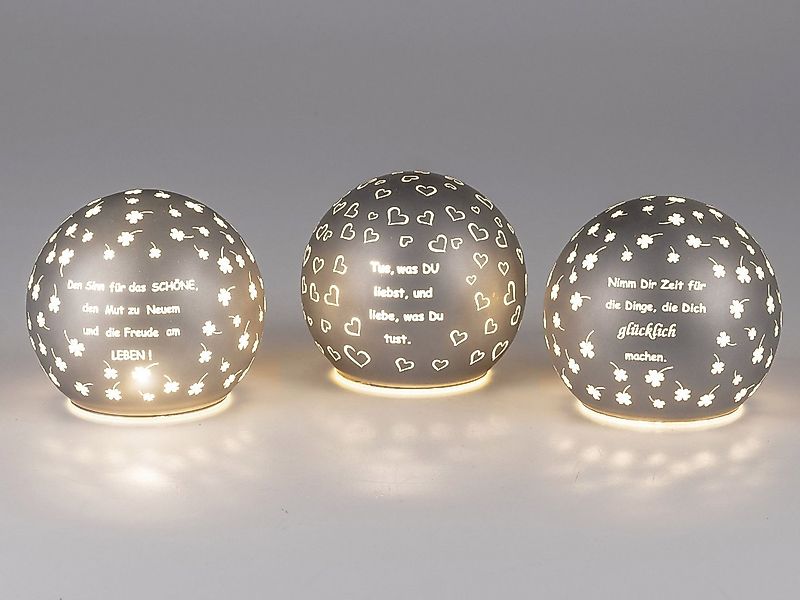 formano Kugelleuchte Grau, Durchmesser 12 cm, mit Timerfunktion, Grau, Moti günstig online kaufen