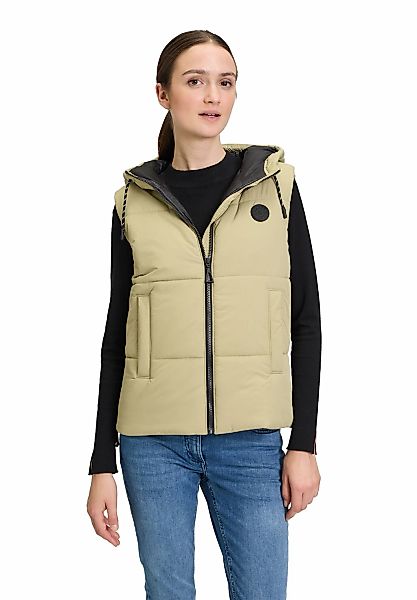 Amber & June Strickweste "Damen Steppweste mit Kapuze" Druck günstig online kaufen