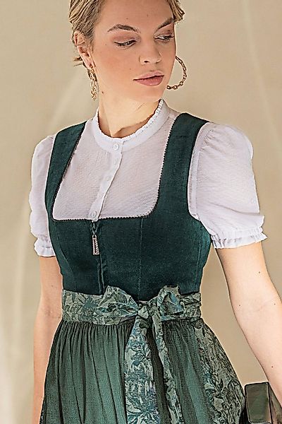 MarJo Dirndl Samt Dirndl 2tlg. - IRSEE - petrol/jade günstig online kaufen