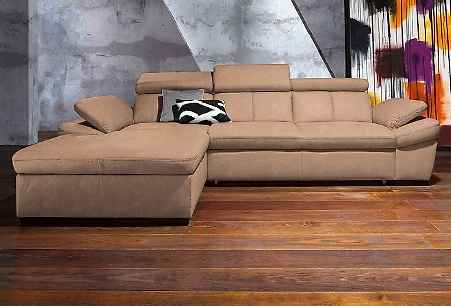 exxpo - sofa fashion Ecksofa »Salerno, Funktionssofa, Breite 280cm, hoher S günstig online kaufen