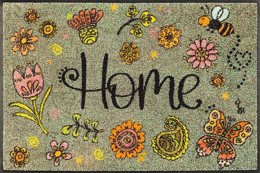 wash+dry by Kleen-Tex Fußmatte "Lovely Home" rechteckig günstig online kaufen